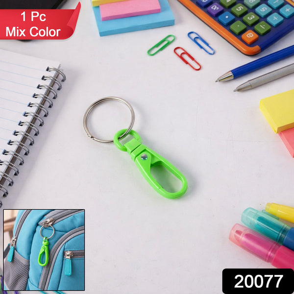 Super strong mini plastic carabiner keychain mix colors view 2