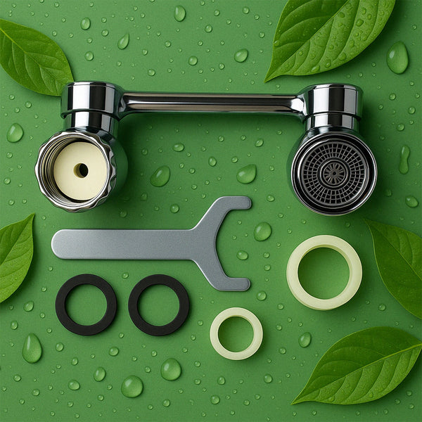 StreamFlex 1080° Rotating Faucet Filter | Water-Saving Sink Aerator