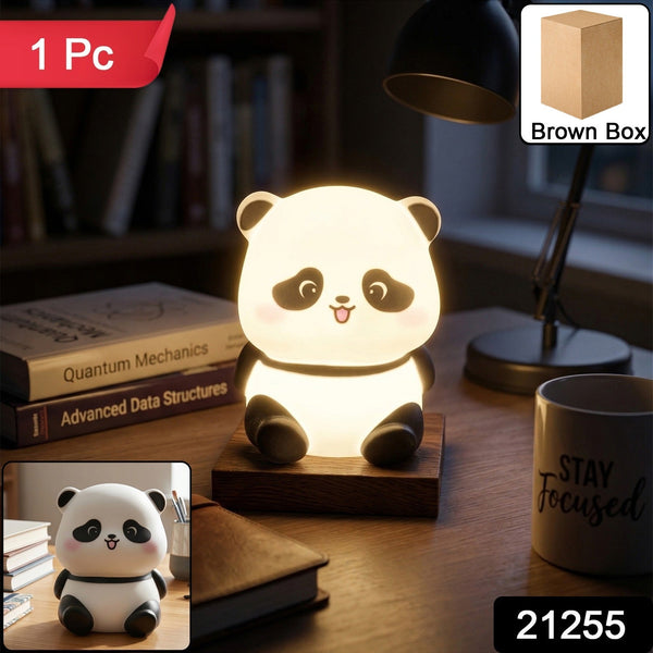 Cute panda night light lamp view 2
