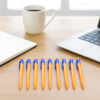 Retractable Ball Pen – Smooth Writing Click Pen with Blue Ink - (60 Pc / Set)