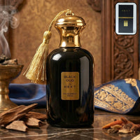 Next Black Oud luxury perfume bottle packaging