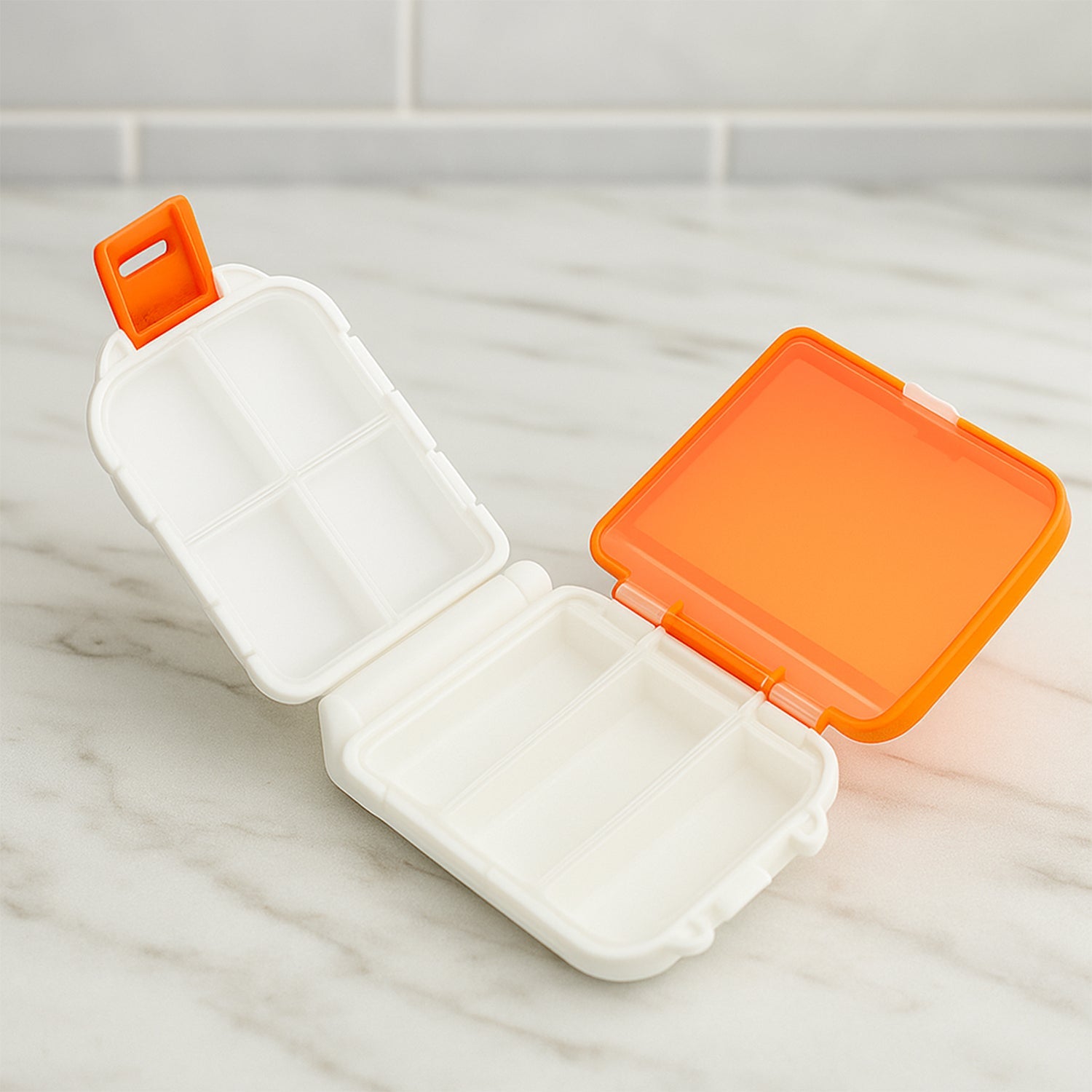 Portable Dual-Sided Pill Organizer Box (1 Pc)