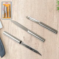 Stainless Steel Multipurpose Sharp Cutting Knife for Fruit Meat Vegetables 3 Pc