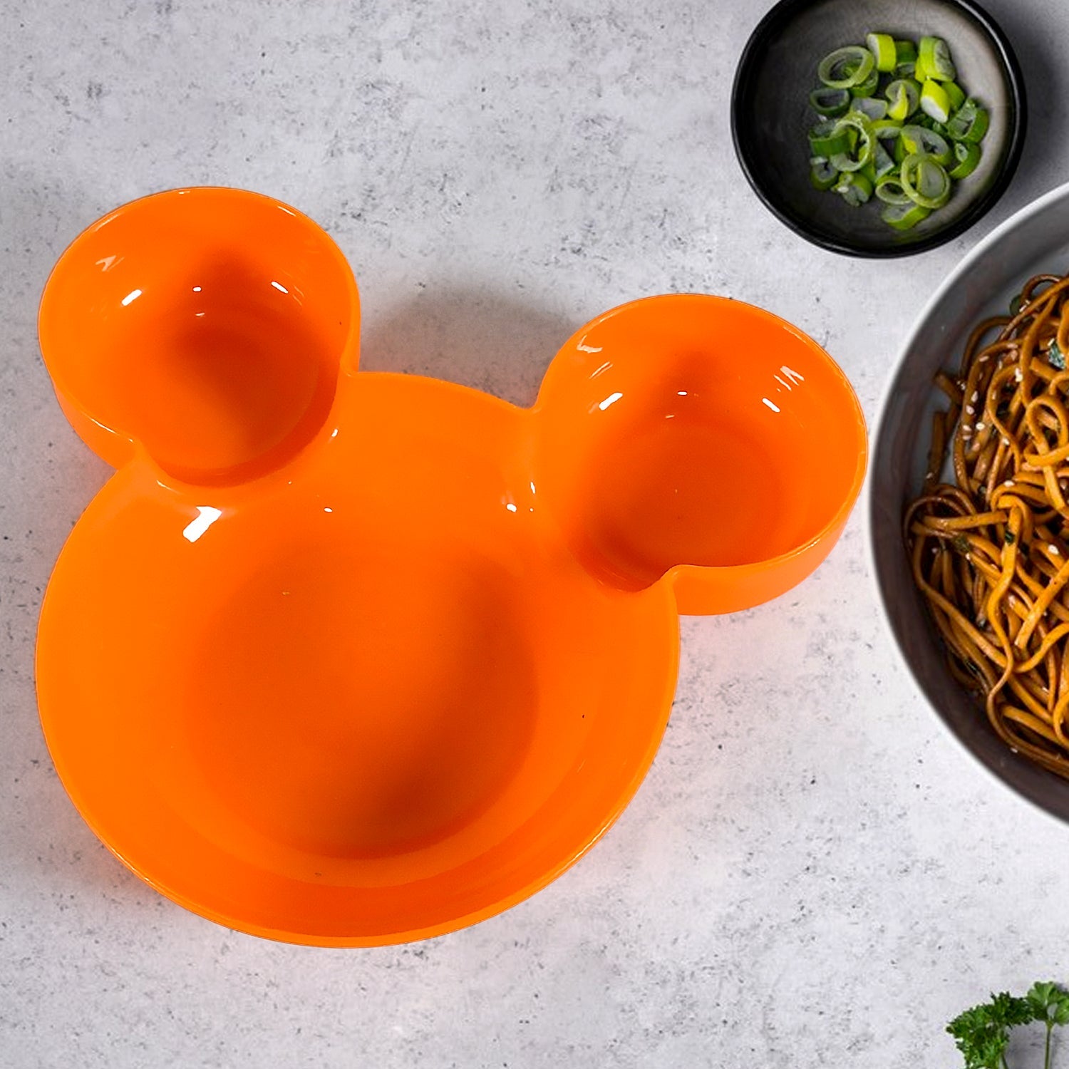Mickey Mouse Shape Plates for Kids, Kids, Baby Cartoon Bowl Plate (1 Pc)