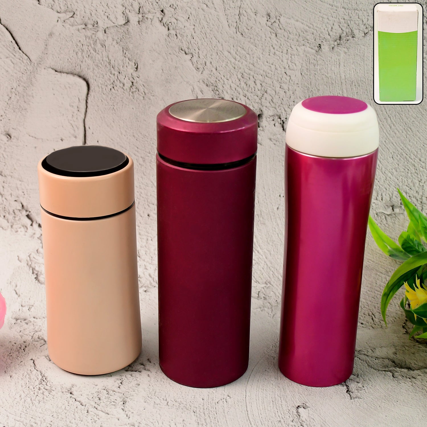 Stainless Steel Travel Water Bottle Approx 300ML(1 Pc)