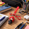 cute cartoon girl character keychain with strap charm