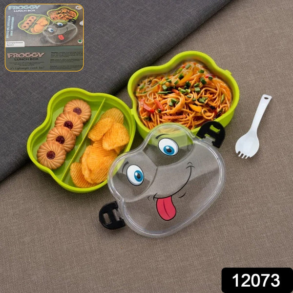Frog-Shaped Double Layer Lunch Box with Spoon view 2
