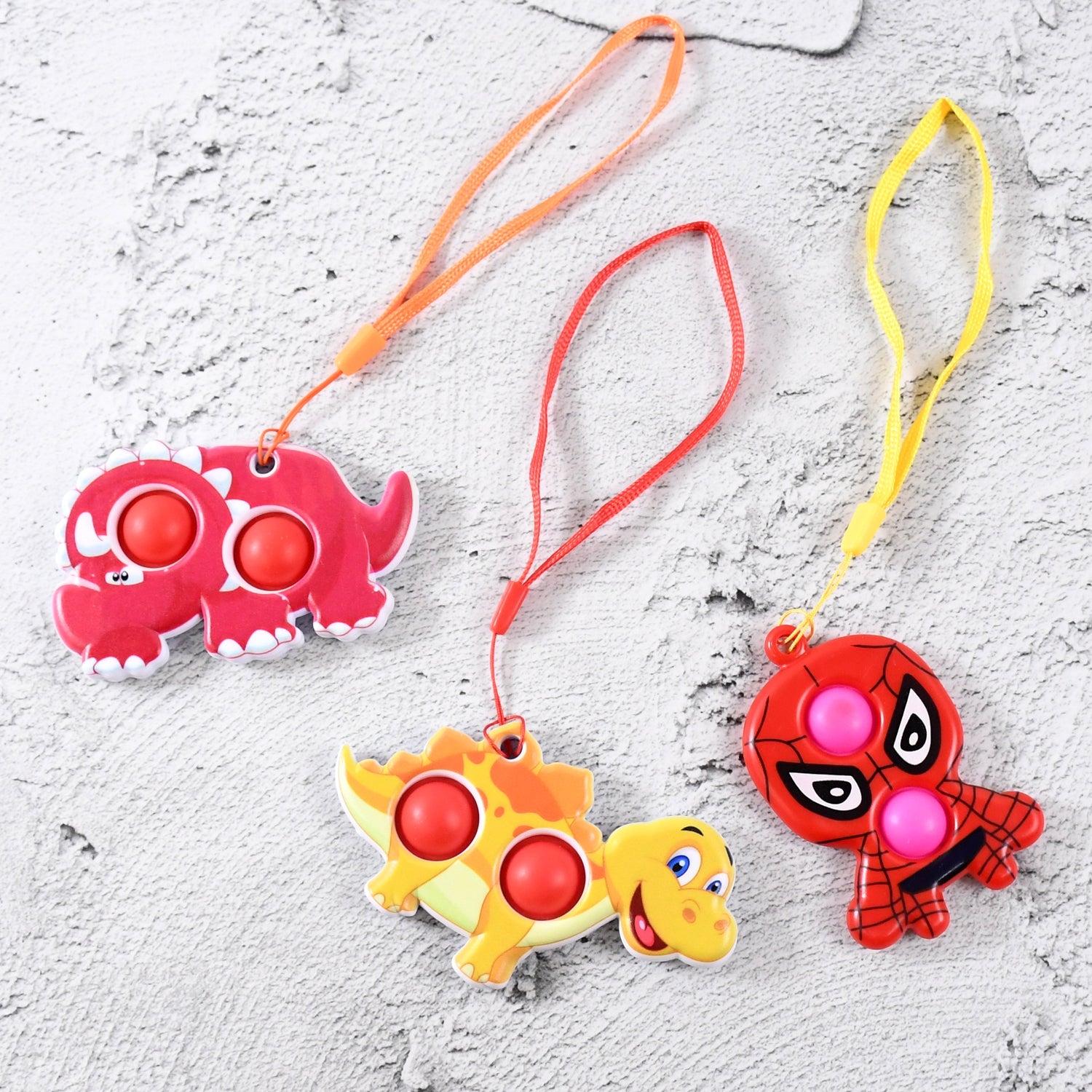 Silicone Push Pop Bubble Fidget Toy Keychain (1 Pc)