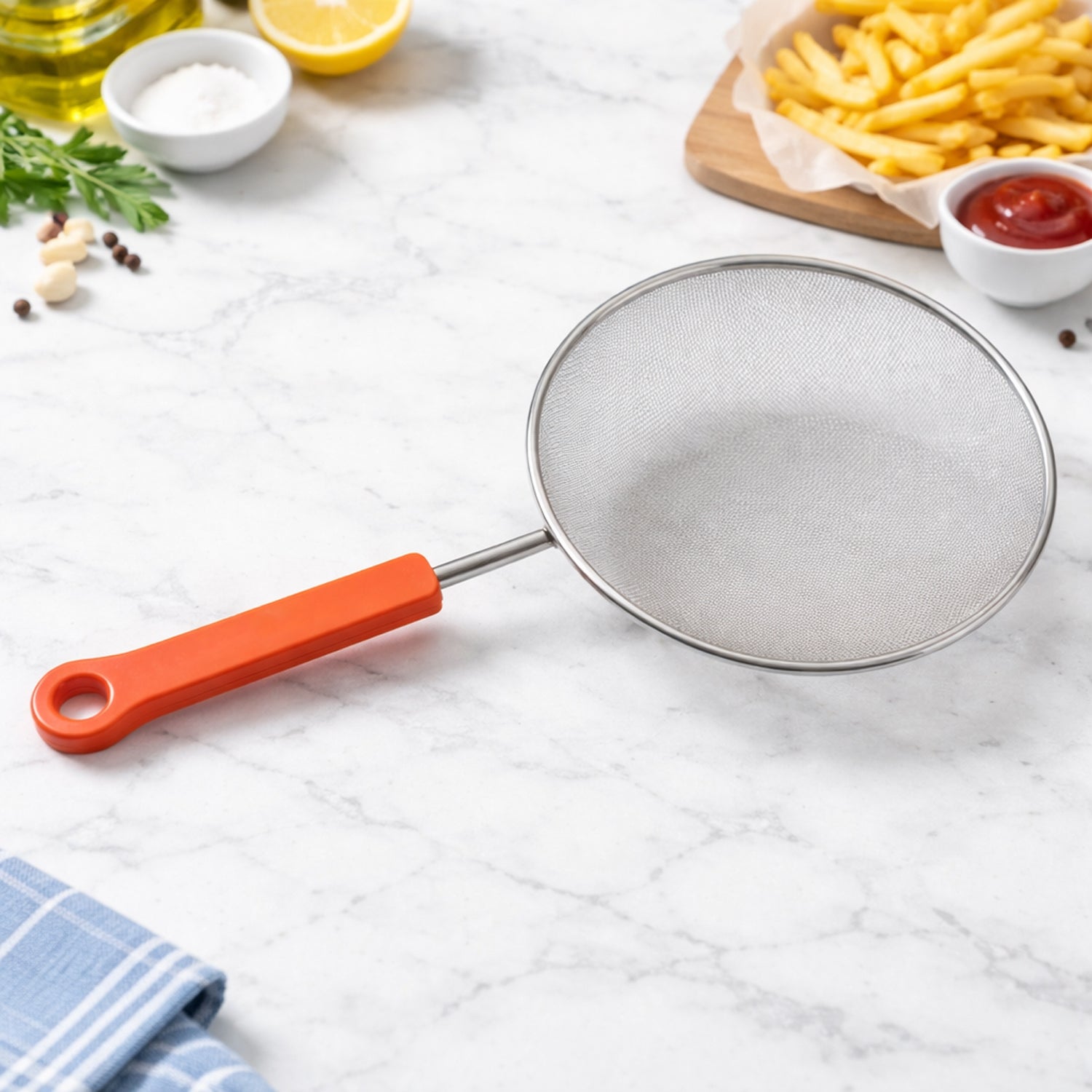 KitchGrade B-Grade Small Size Fine Mesh Kitchen Strainer | Premium Daily Utility Liquid Trainer (1 Pc)