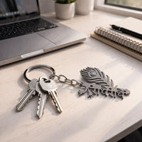 religious krishna radhe keychain