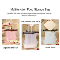 Silicone Food Bag – Leakproof, Flat Bottom, BPA-Free, Microwave & Dishwasher Safe