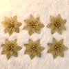 Glitter flower hair clips