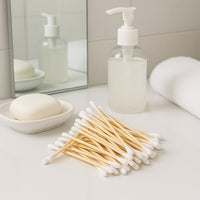 Eco-Friendly Wooden Cotton Ear Buds (1 pkt / 100 Pcs Approx)