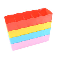 Desktop Storage Organizer Box Set - 5 Grid Compartments (4-Piece)