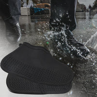 Non-Slip Silicone Waterproof Anti-Skid Reusable Shoe Covers (Small, 1 Pair)