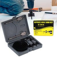 Drill Hole Cutter, Carbon Steel High Accuracy Incisive Hole Saw for Cutting PCV  (18 Pcs Set)