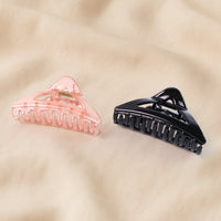 Triangle Shape Mix Color Plastic Hair Claw Clip – 12 Pc Durable Grip Women and Girls
