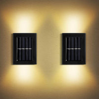 Solar Wall Lights Small Fence Lights Solar Powered Up Down LED Porch Light  (1 Pc)