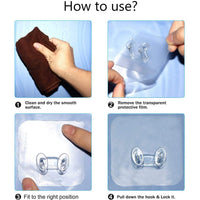 Transparent Self-Adhesive Wall Hook Waterproof & Oil-Proof Strong Holder (1 Pc)