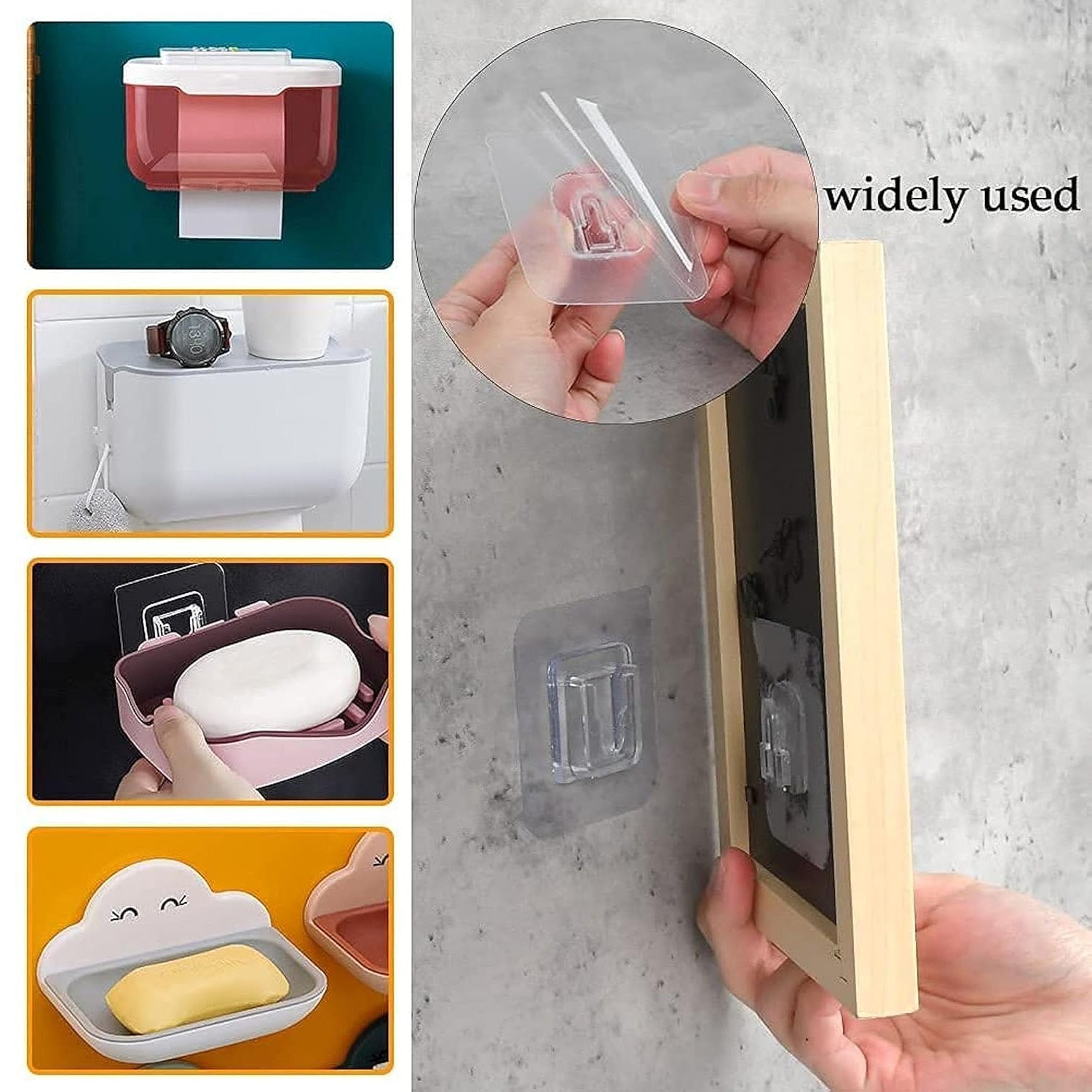 tickHold Multipurpose Wall Mounted Self-Adhesive Hanger Organizer (1 Pc)