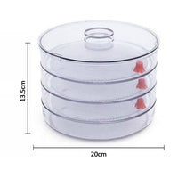 4-compartment sprout maker, made of plastic.