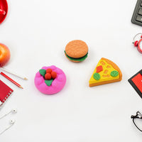 3D Food-Shaped Colorful Eraser Set – Cute Novelty Mini Erasers for Kids (5 Pc Set)