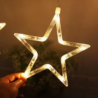 LED Curtain String Lights LED Christmas Light Indoor and Outdoor Light (Warm White / With Box)