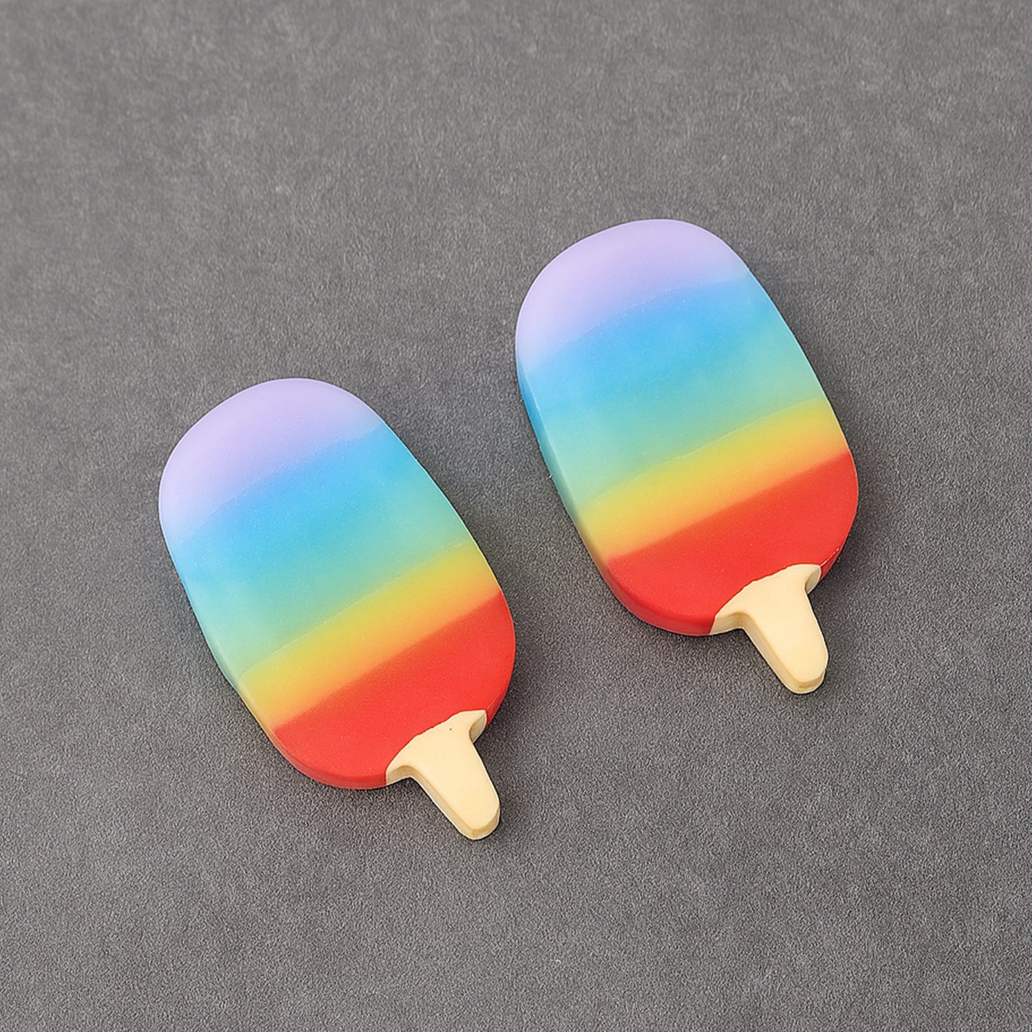Jelly Popsicle Erasers – Cute & Fancy Mini Erasers for Kids (2 Pc Set, Mix Design)