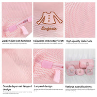 Foldable mesh wash bags for delicate clothing
