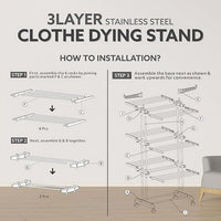 Smart Nest Multi-Tier Dryer with Casters