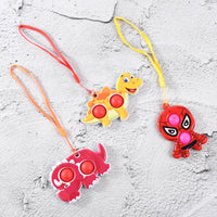 Silicone Push Pop Bubble Fidget Toy Keychain (1 Pc)