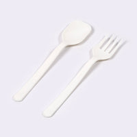 Pack of plastic forks and spoons for events