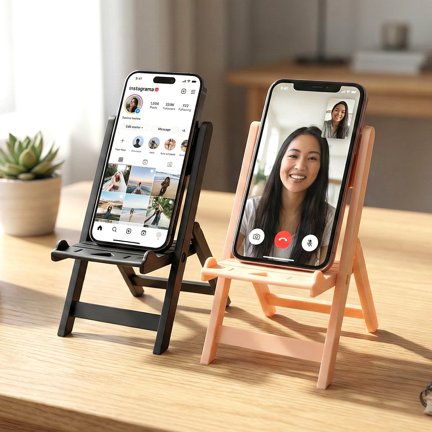 AeroDock Mini Chair Shape Mobile Stand Holder | Creative Portable Smartphone Cradle (1 Pc)