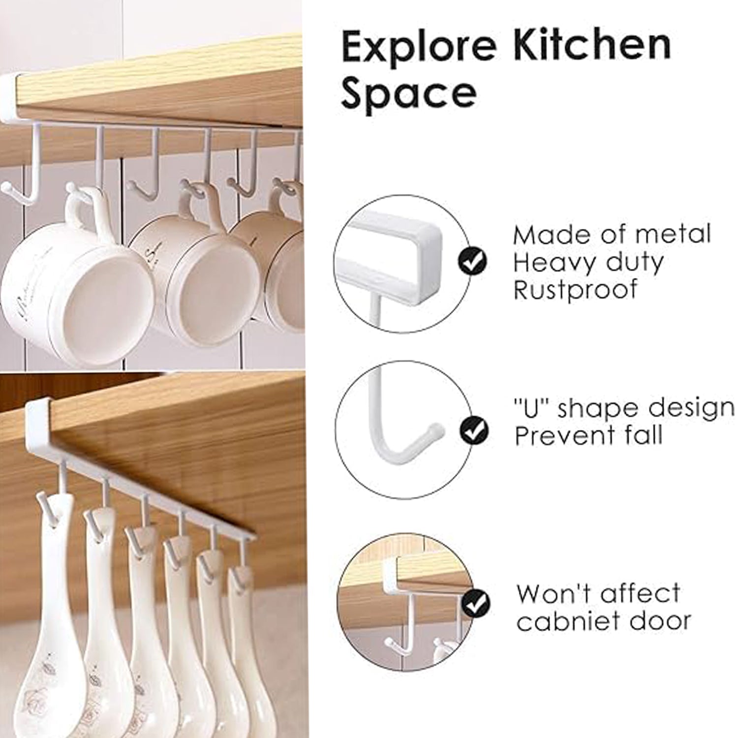 Metal Multifunctional Cabinet Storage Organize Rack (1 Pc / Small)