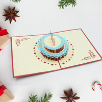 3D -up birthday card with colorful design