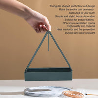 Triangular Iron Mosquito Coil Holder – Stylish Outdoor Incense Holder