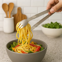 Stainless Steel Multipurpose Serving Tong – 2-in-1 Pasta & Salad Tong (1 Pc)