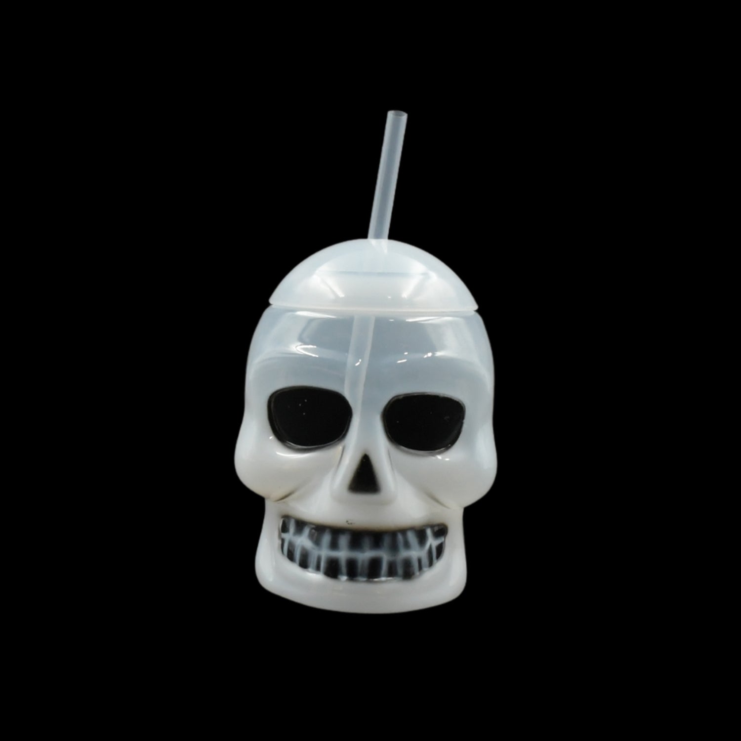Ghost Face Bottle Water Bottle, Drinking Cup with Lid and Straw(1 Pc)