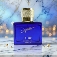 Signature premium blue scent perfume spray