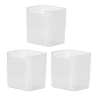 3 Pcs Clear Plastic Organizer Versatile Drawer Tray for Desk Makeup Bathroom Kitchen