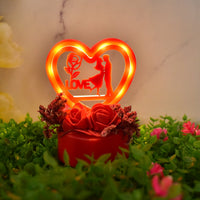 Heart-Shaped Decorative Couple Statue