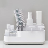 Plastic Multipurpose 5 Compartment Bathroom Desk Organizer Holder (1 Pc)