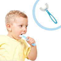 Comfortable large toothbrush for kids, U-shaped design
