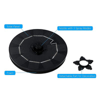 Fast Fountain by Pocket Hose - Solar-Powered - Instantly Adds a Water Feature Virtually Anywhere - 5 Spray Modes - No Installation or Batteries Required - Great for Bird Baths, Pools, Pond & More (1 Pc)