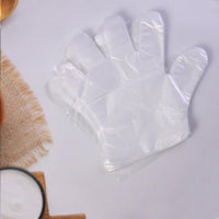 ClearGuard Disposable Transparent Plastic Gloves | Food-Safe Cooking & Baking Mitts (100 Piece Pack)