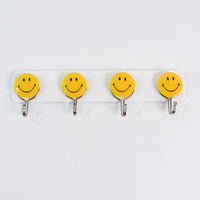 Multipurpose Self-Adhesive 4 hooks for wall Hook (1 Pc)
