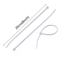 3.2×200 MM Nylon Self-Locking Cable Ties – Heavy Duty Zip Wire Tie (Pack of 100, Black)
