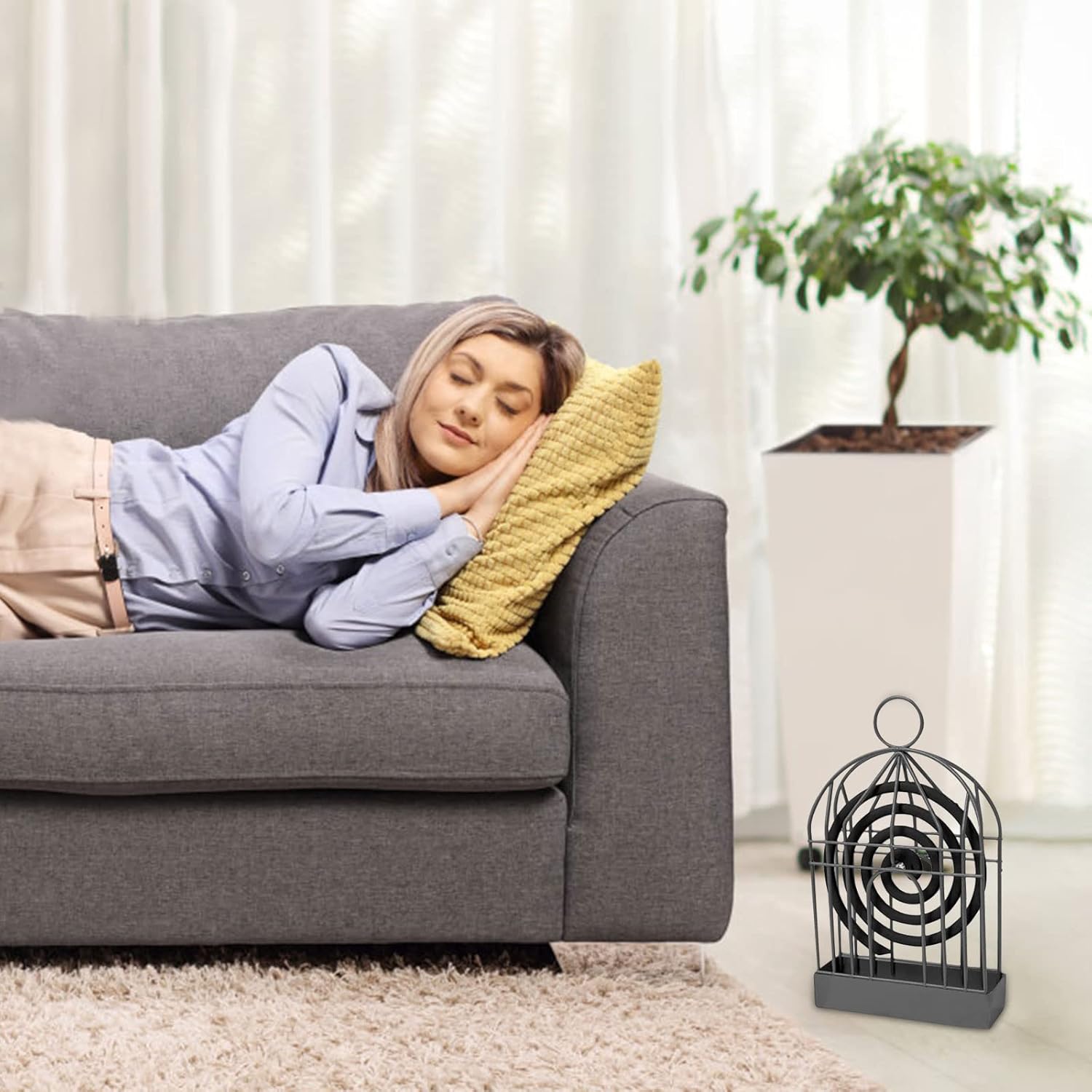 CinderGuard Durable Household Mosquito Coil Stand & Ash Catcher