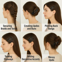 Metal Hair Clips Set (10 Pcs Set), Hair accessories