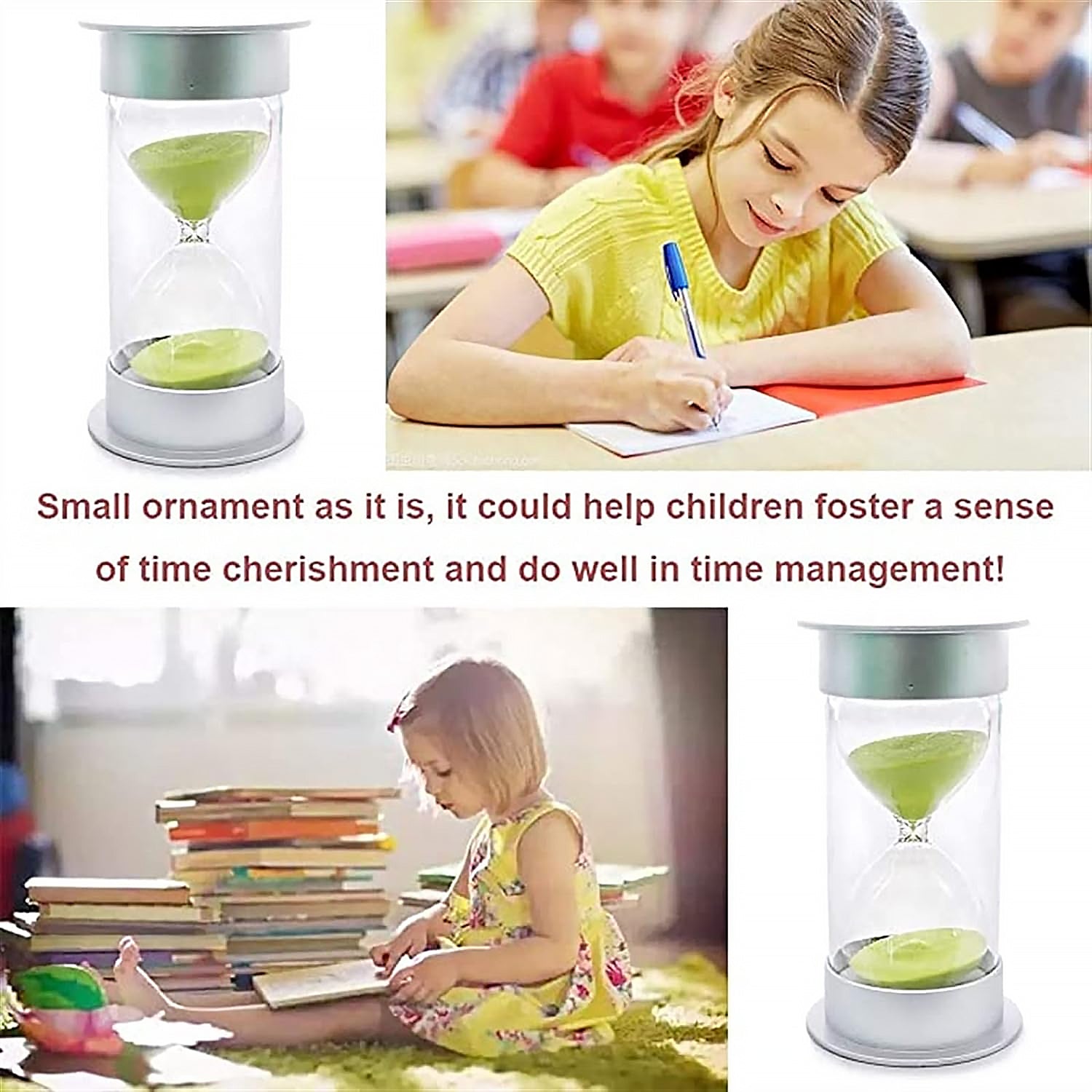 45-Minute Green Sand Timer – Hourglass Time Management Tool (Color: Green)